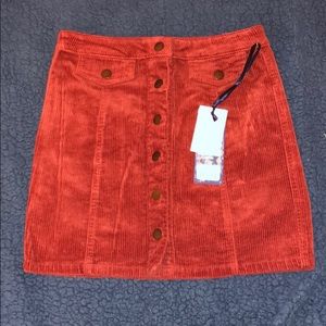 Maroon corduroy skirt